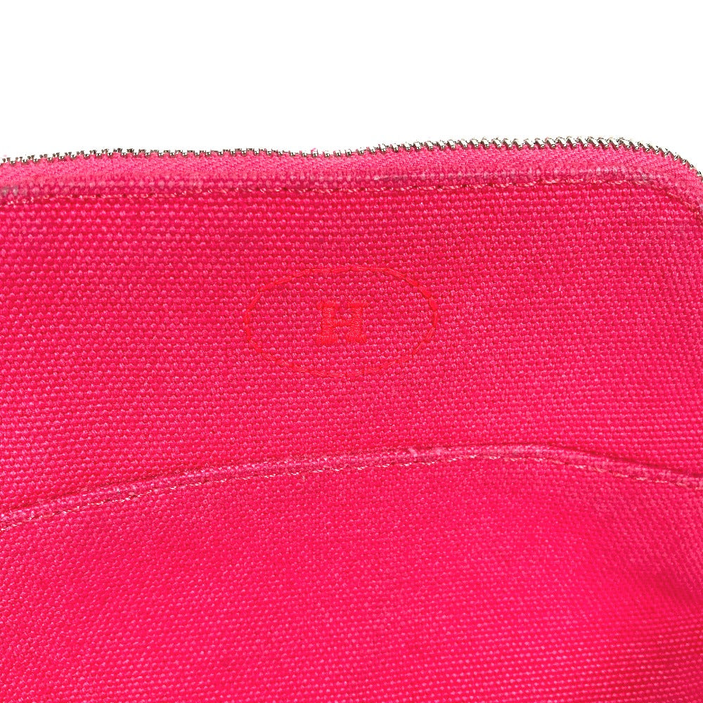 HERMES Pouch canvas pink Bolide Pouch Mini Mini 16 Women Used Authentic