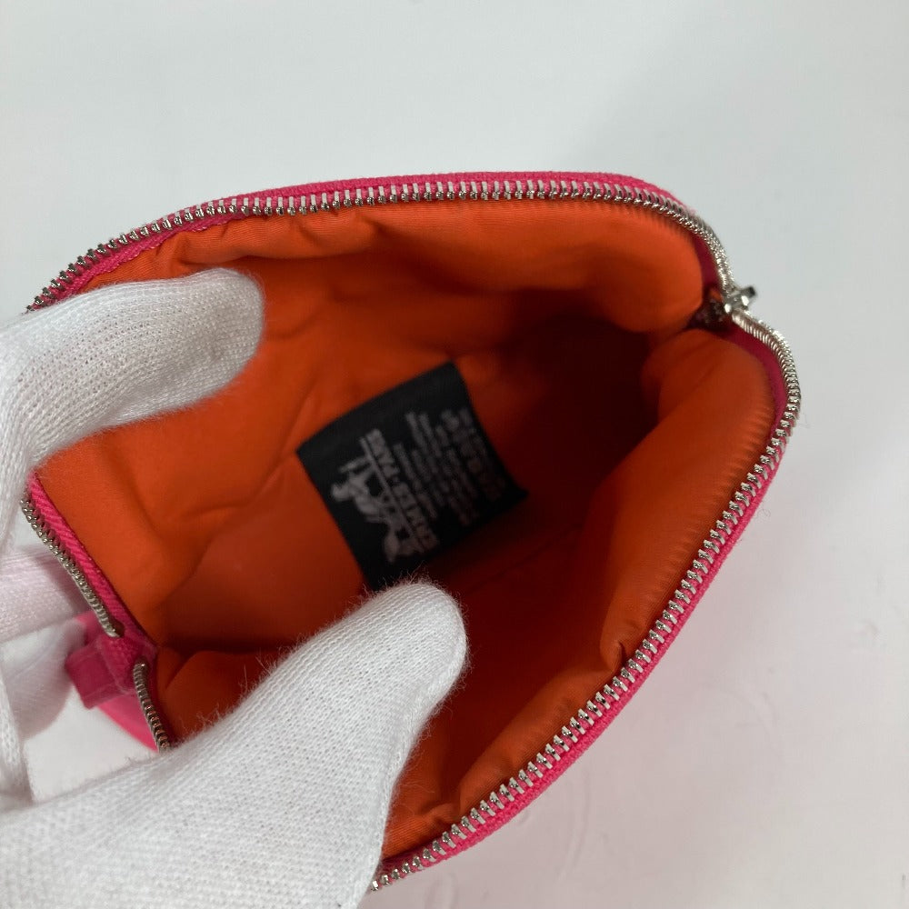 HERMES Pouch canvas pink Bolide Pouch Mini Mini 16 Women Used Authentic