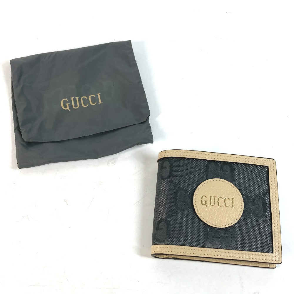 GUCCI Folded wallet 625574 Nylon / leather Black x beige logo Off The Grid Off The Grid