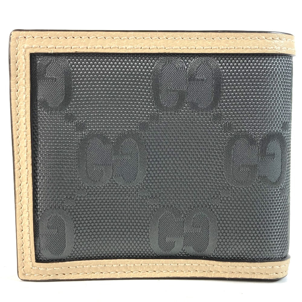 GUCCI Folded wallet 625574 Nylon / leather Black x beige logo Off The Grid Off The Grid
