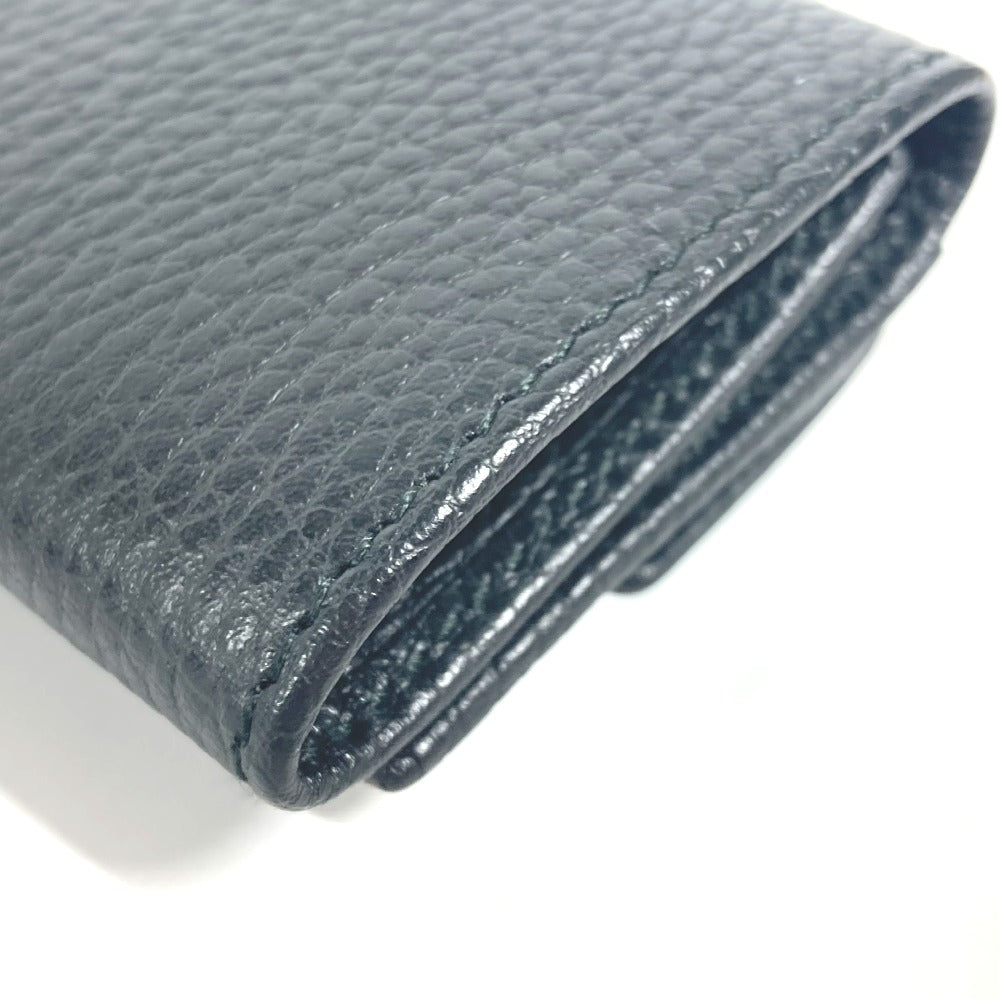 GUCCI Trifold wallet 523277 leather black GG Marmont Women Used Authentic