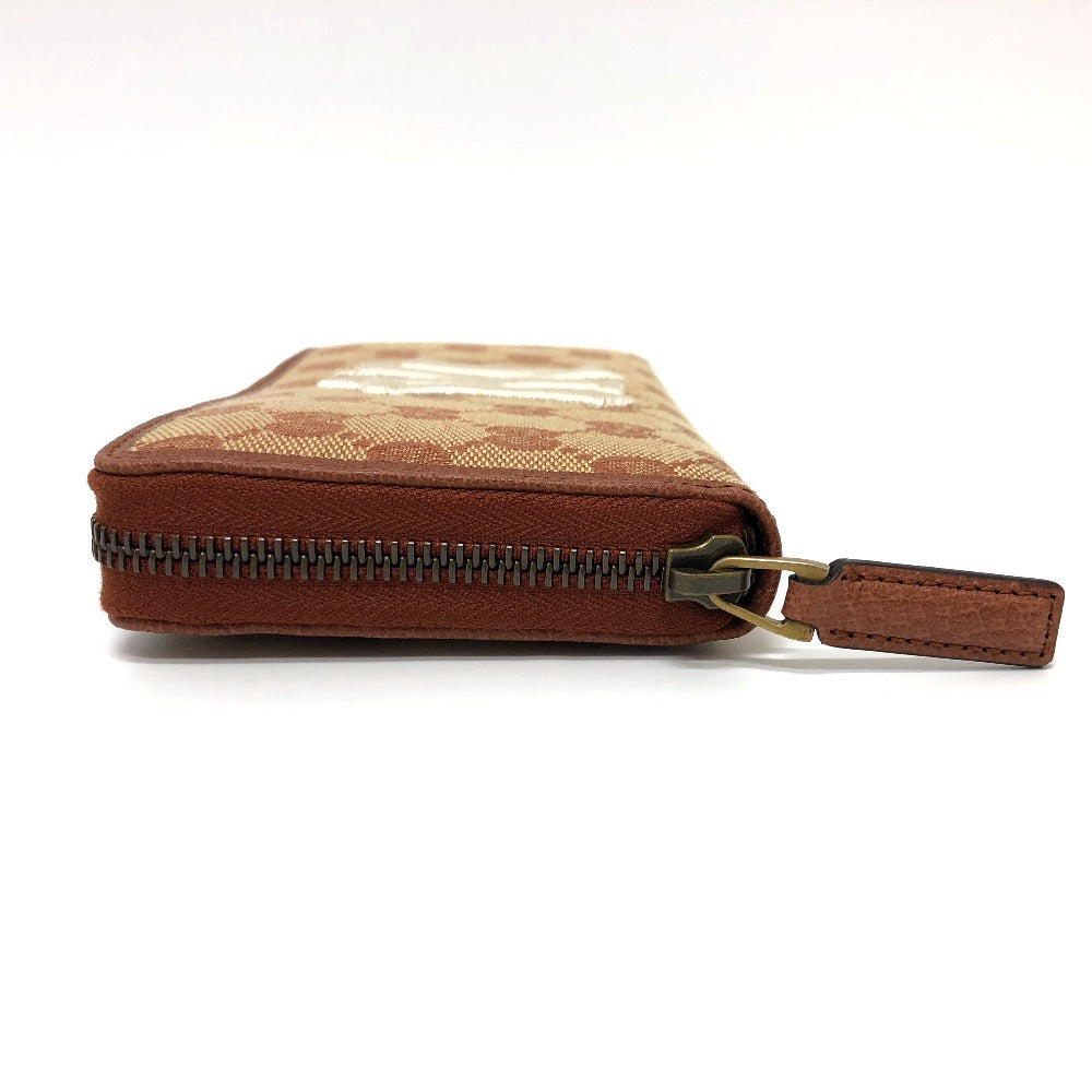 GUCCI Long Wallet Purse 547791 GG canvas / leather beige GG New York Yankees collaboration NY Women Used Authentic