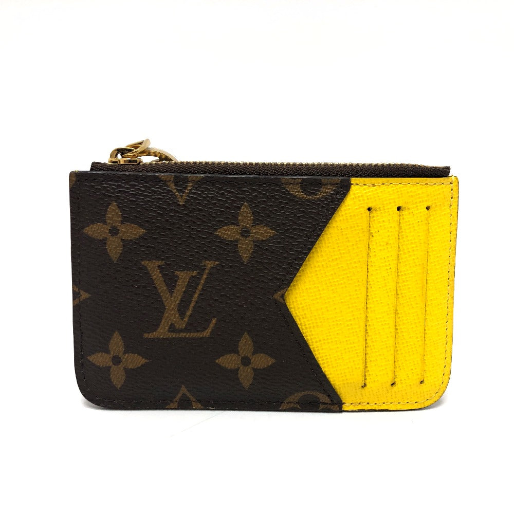 LOUIS VUITTON Coin case M81882 Monogram canvas Brown x yellow Monogram Porto Cult Romy mens Used Authentic