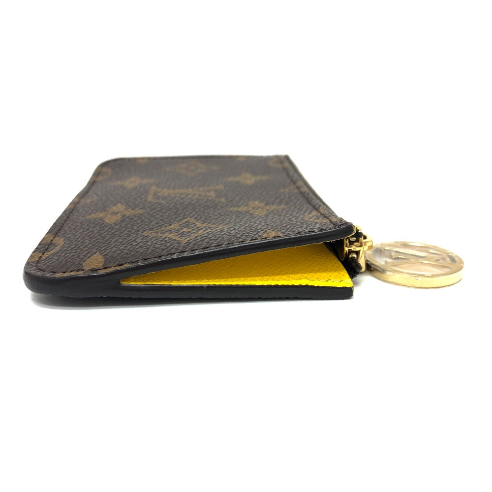 LOUIS VUITTON Coin case M81882 Monogram canvas Brown x yellow Monogram Porto Cult Romy mens Used Authentic