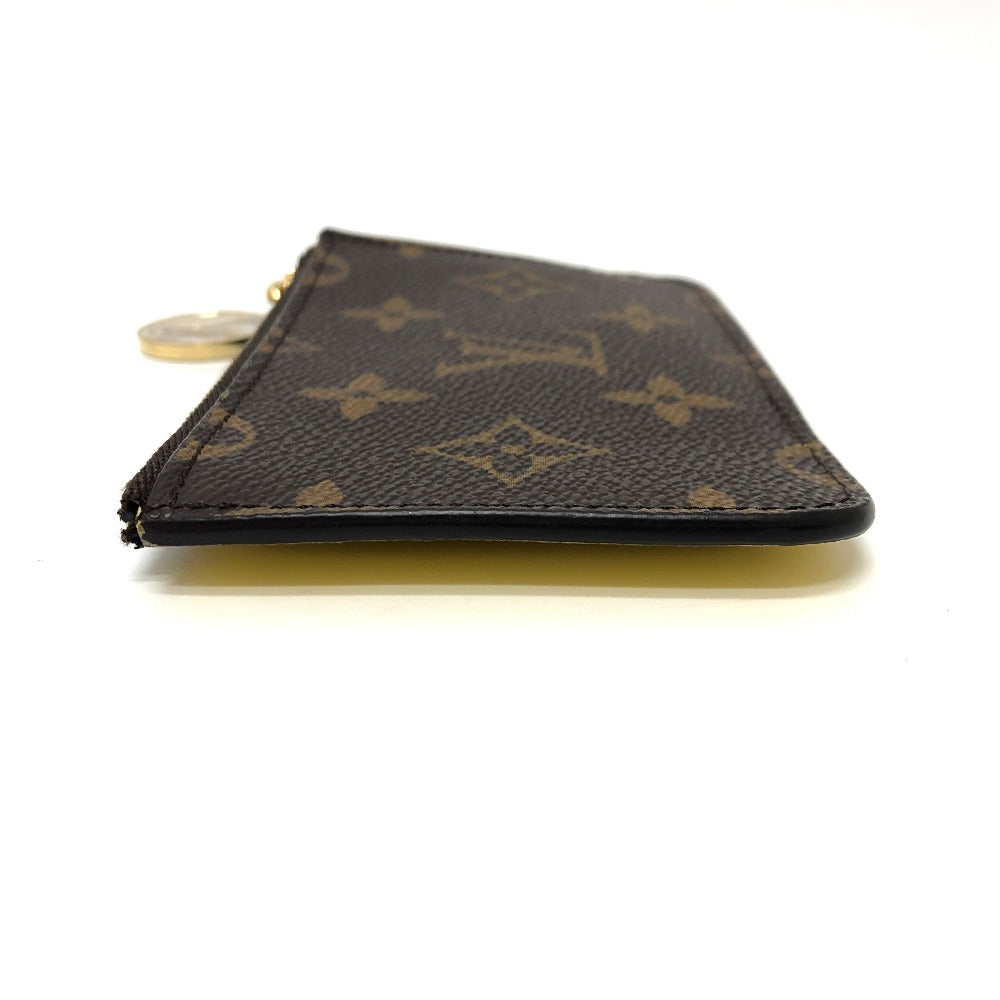 LOUIS VUITTON Coin case M81882 Monogram canvas Brown x yellow Monogram Porto Cult Romy mens Used Authentic