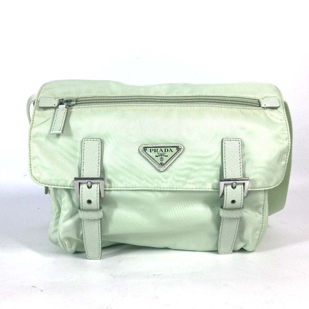 PRADA Shoulder Bag 1BD953 Nylon green Triangle logo plate Re-Nylon