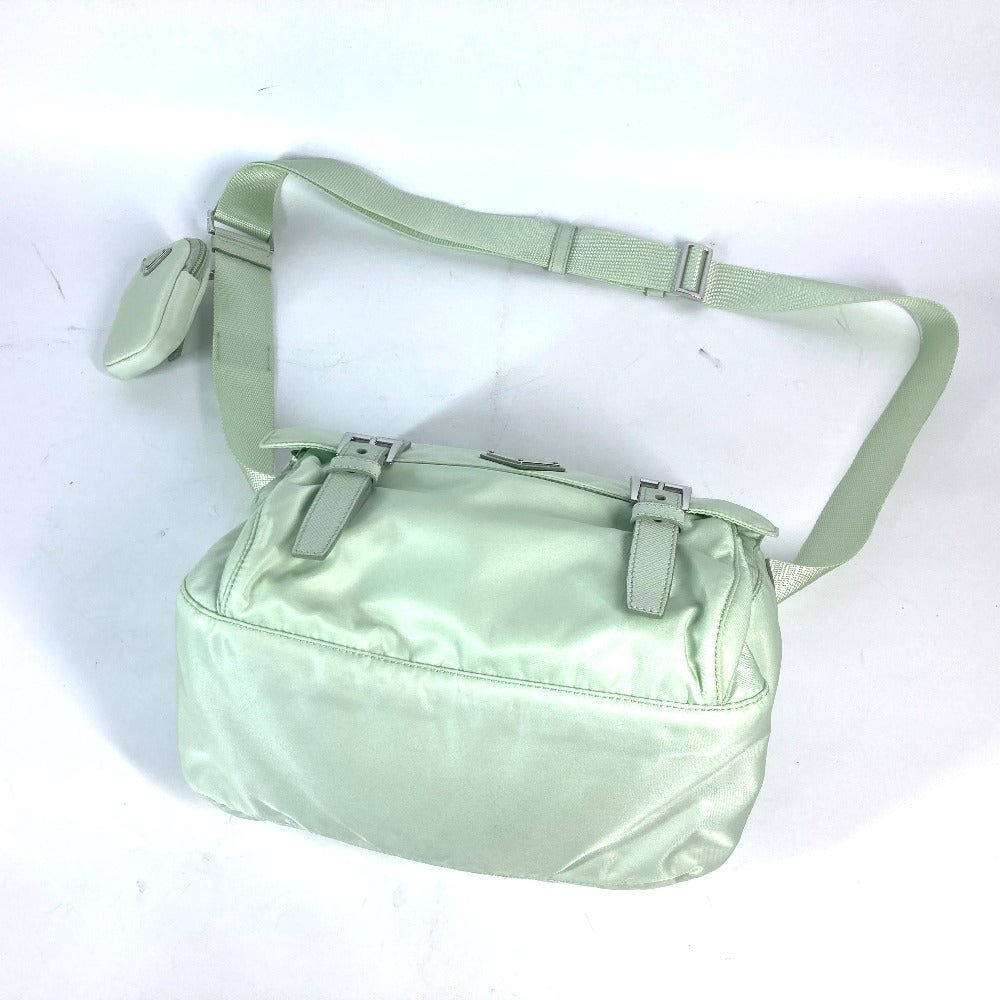 PRADA Shoulder Bag 1BD953 Nylon green Triangle logo plate Re-Nylon