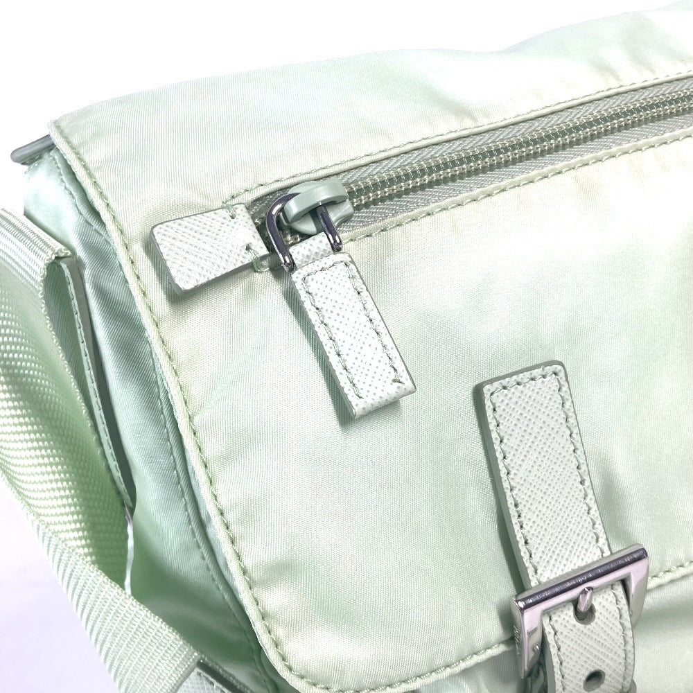 PRADA Shoulder Bag 1BD953 Nylon green Triangle logo plate Re-Nylon