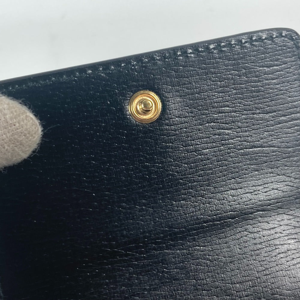 GUCCI Trifold wallet 790100 leather black logo Script Wallet