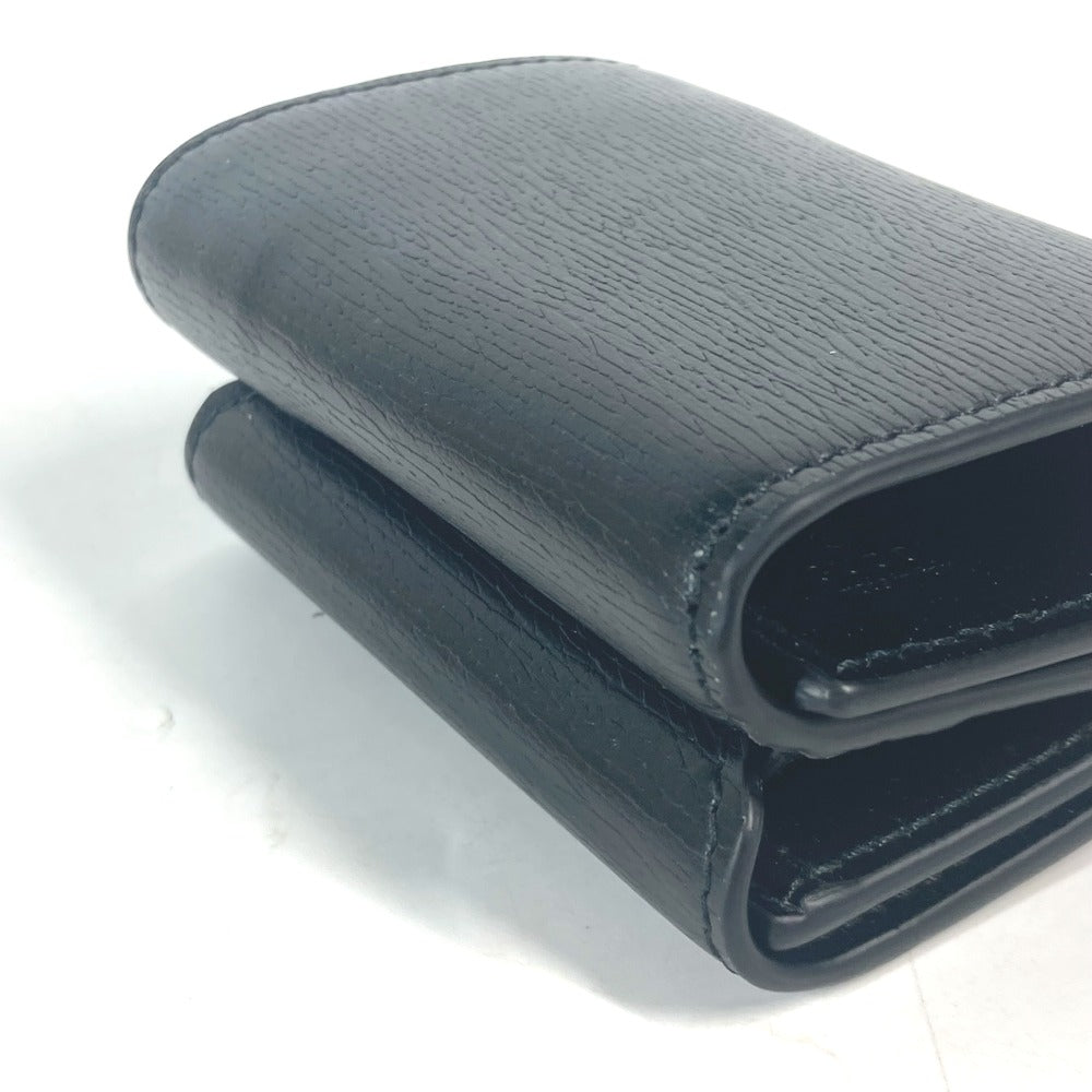 GUCCI Trifold wallet 790100 leather black logo Script Wallet