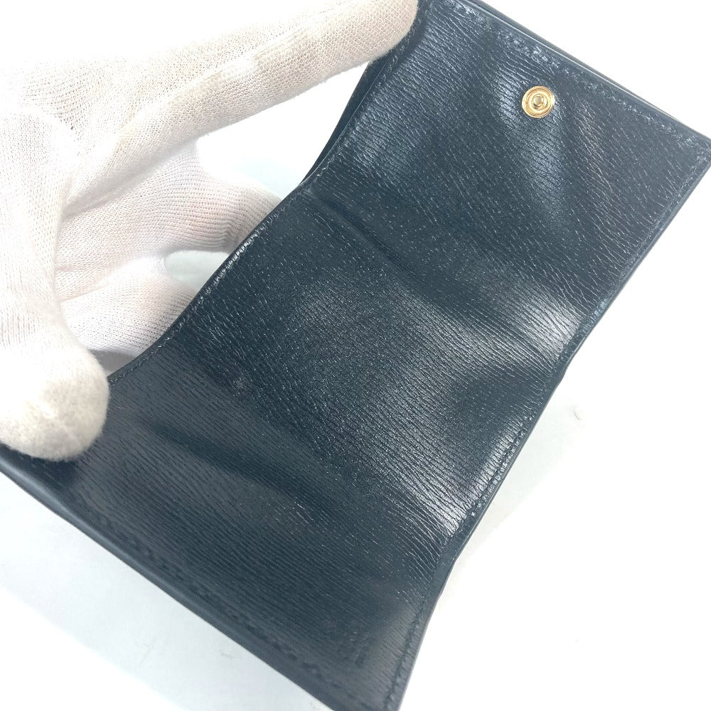 GUCCI Trifold wallet 790100 leather black logo Script Wallet