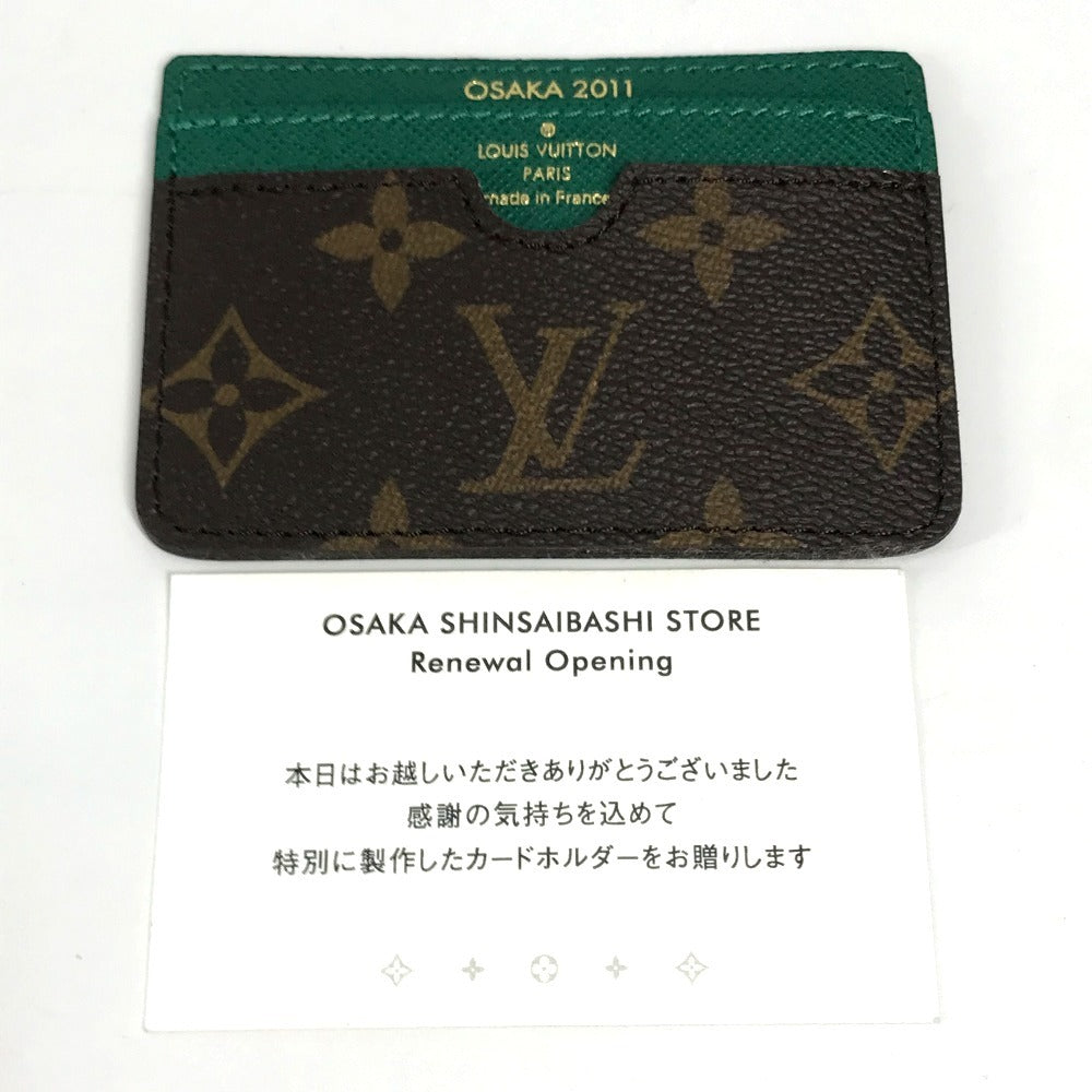 LOUIS VUITTON Card Case Monogram canvas Brown Monogram 2011 Shinsaibashi Renewal Commemoration Card holder
