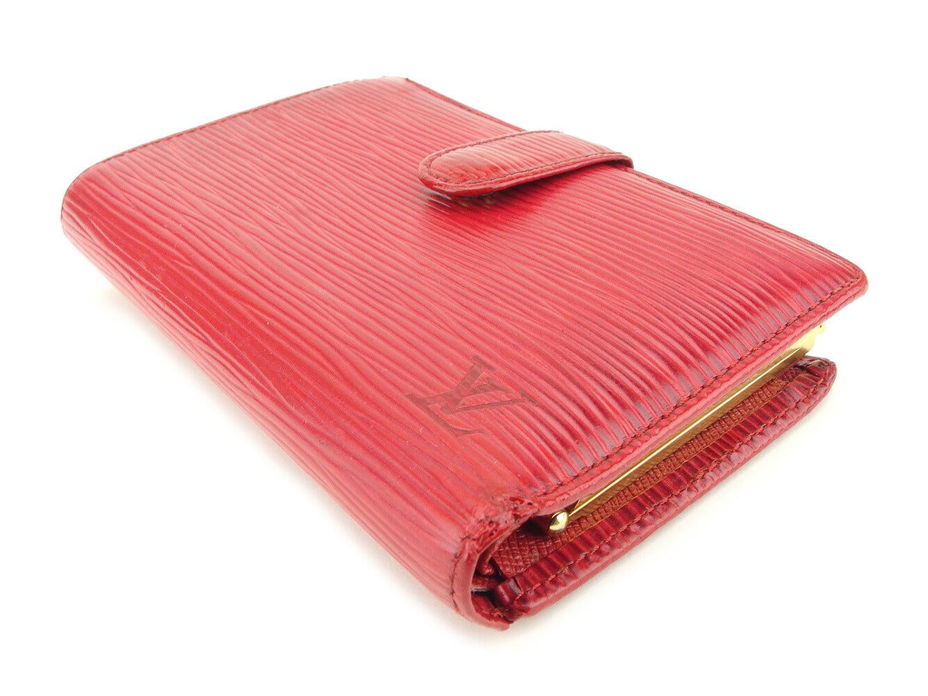 LOUIS VUITTON Bifold Wallet M63247 Red Portonevie Vienova