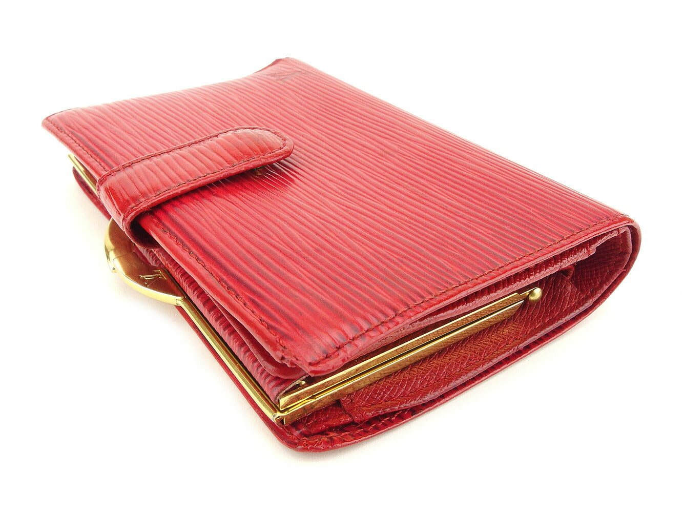 LOUIS VUITTON Bifold Wallet M63247 Red Portonevie Vienova