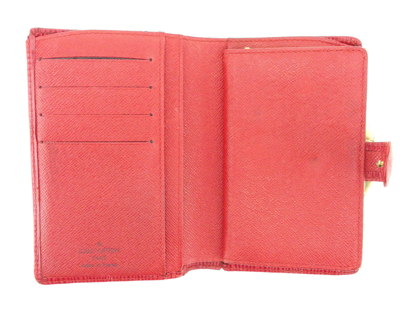LOUIS VUITTON Bifold Wallet M63247 Red Portonevie Vienova