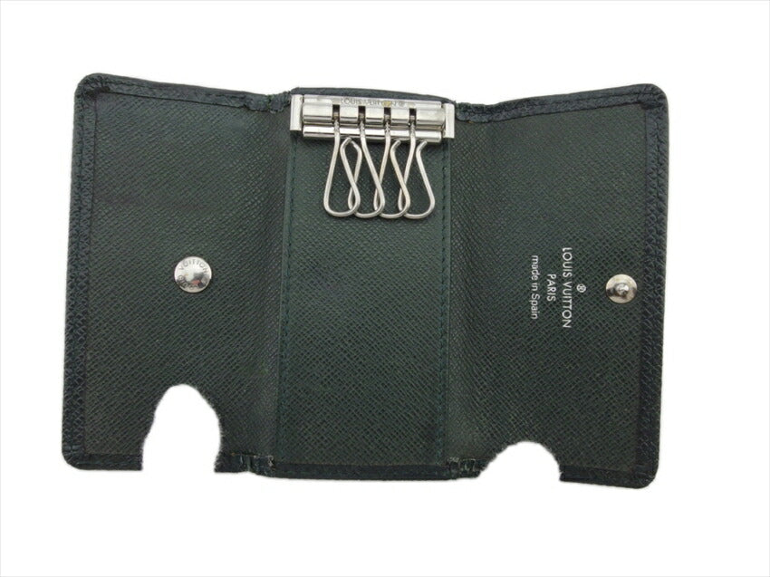 LOUIS VUITTON Key case Key holder M30524 Green Silver Multicles4