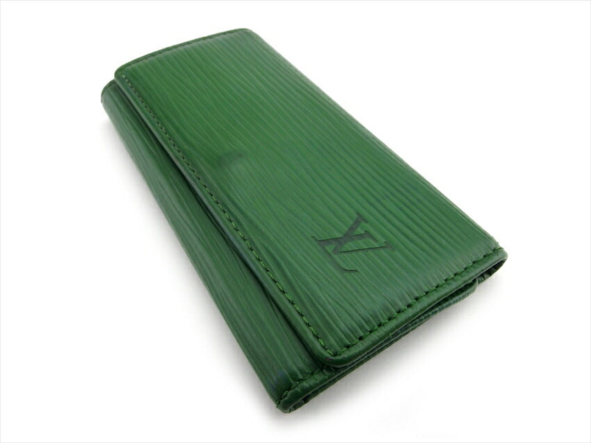 LOUIS VUITTON Key case Key holder M63824 Green gold Multicles4