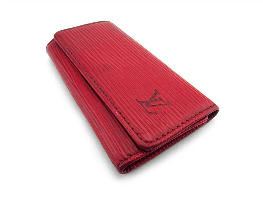 LOUIS VUITTON Key case Key holder M63827 Red gold Multicles4
