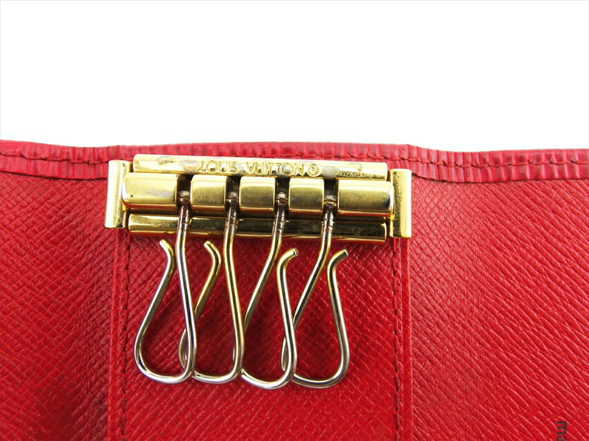 LOUIS VUITTON Key case Key holder M63827 Red gold Multicles4
