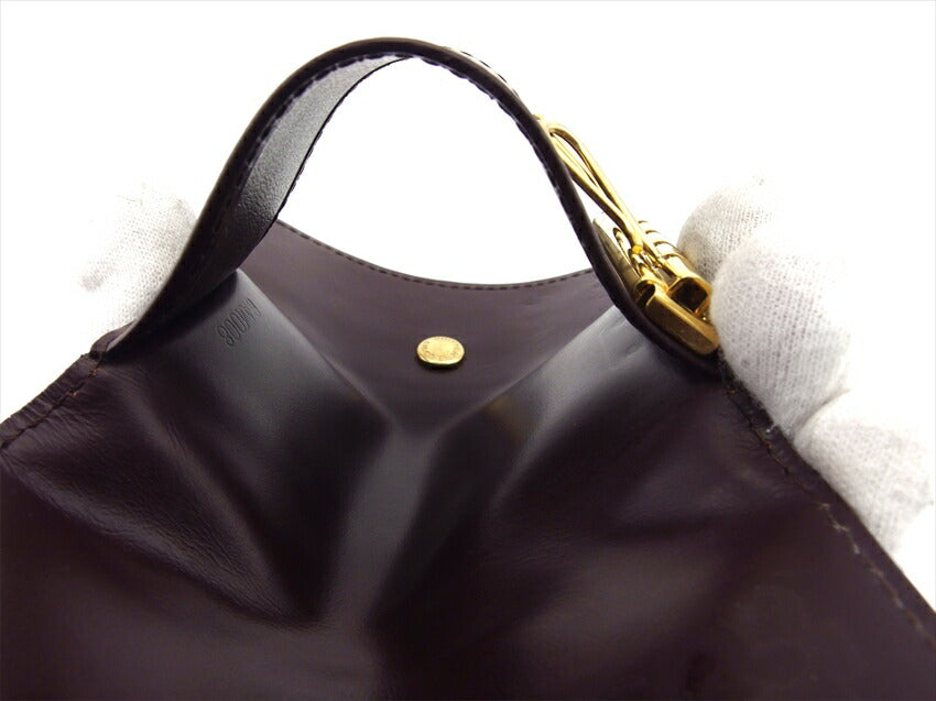 LOUIS VUITTON Key case Key holder M93517 Brown purple gold Multicles4