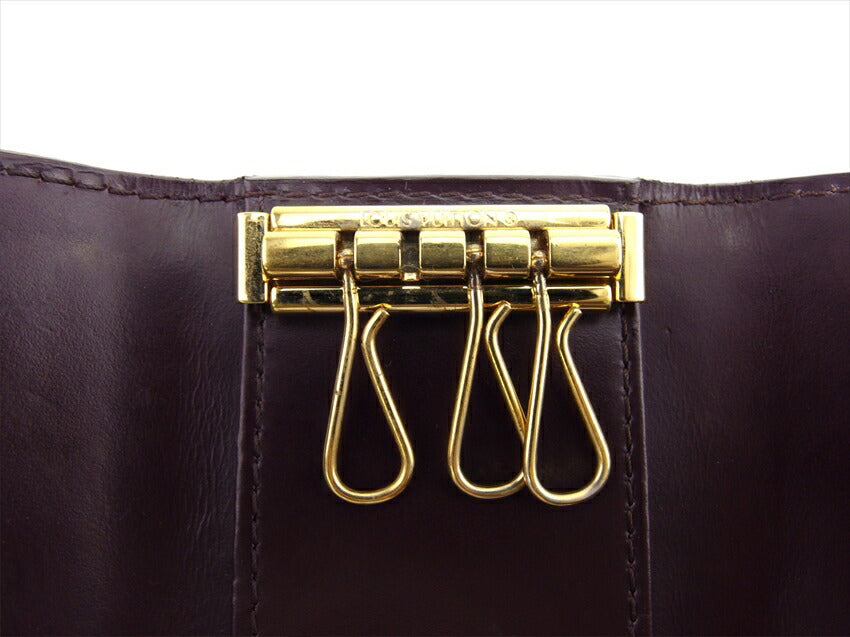 LOUIS VUITTON Key case Key holder M93517 Brown purple gold Multicles4