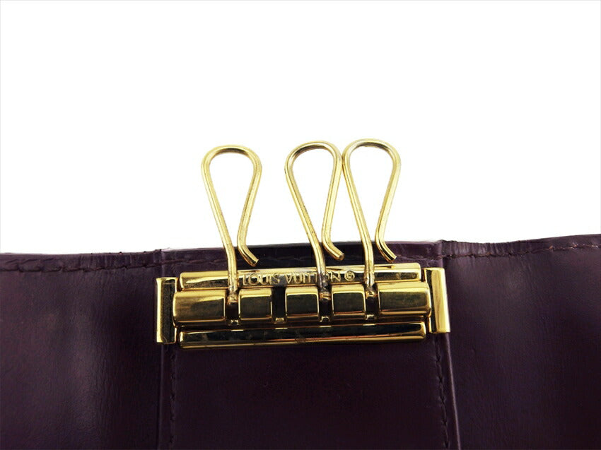 LOUIS VUITTON Key case Key holder M93517 Brown purple gold Multicles4