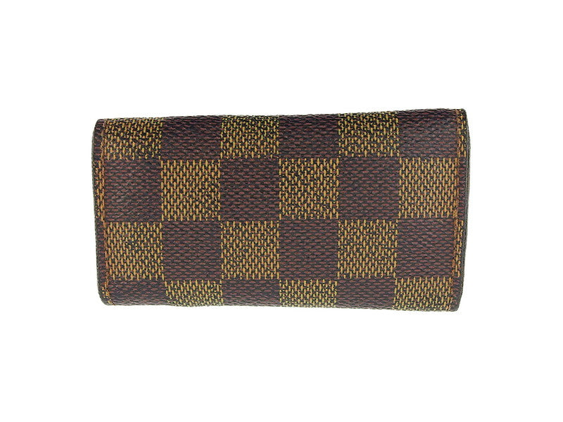 LOUIS VUITTON Key case Key holder N62631 Brown beige gold Multicles4
