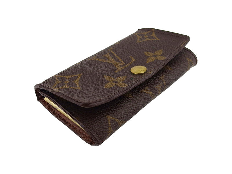 LOUIS VUITTON Key case Key holder M62631 Brown beige gold Multicles4