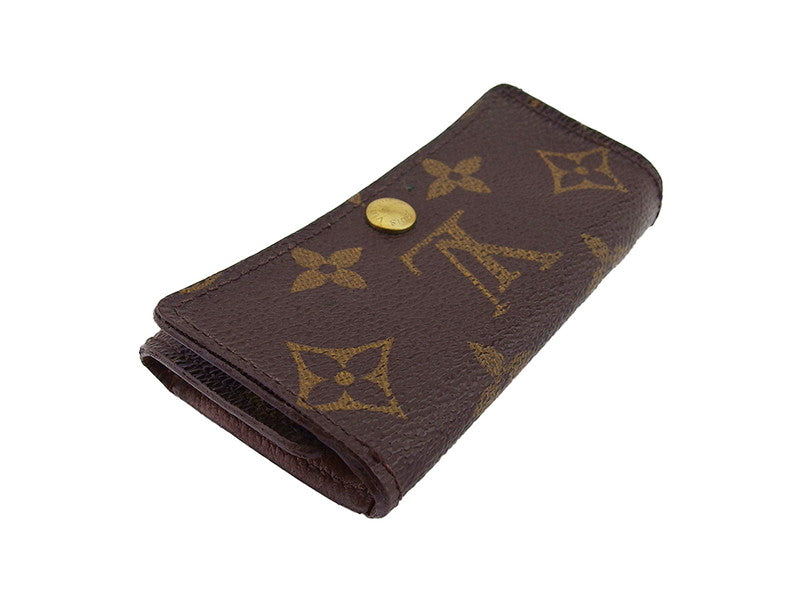 LOUIS VUITTON Key case Key holder M62631 Brown beige gold Multicles4