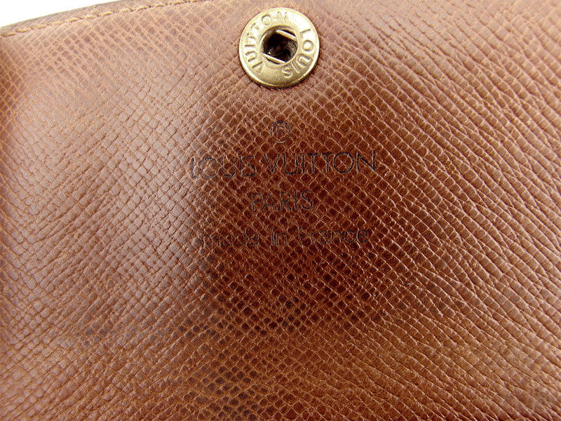 LOUIS VUITTON Key case Key holder M62631 Brown beige gold Multicles4
