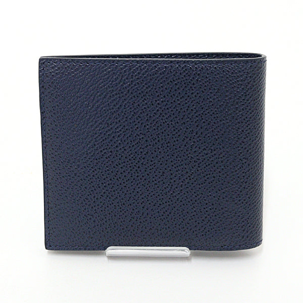 PRADA Bifold Wallet leather Navy Safiano leather