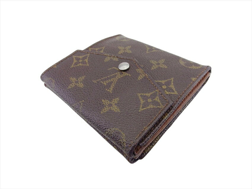 LOUIS VUITTON Bifold Wallet M61660 Brown beige gold Portonebier