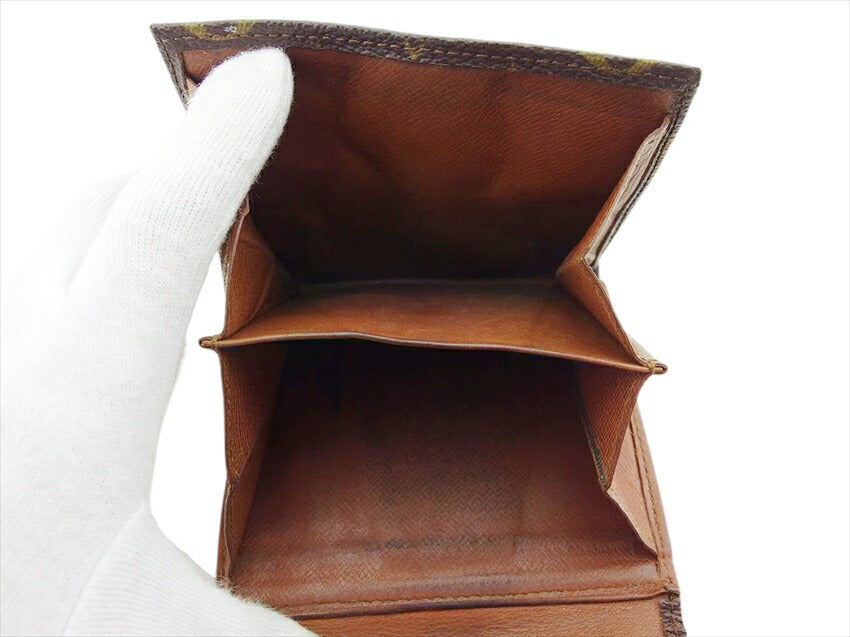 LOUIS VUITTON Bifold Wallet M61660 Brown beige gold Portonebier