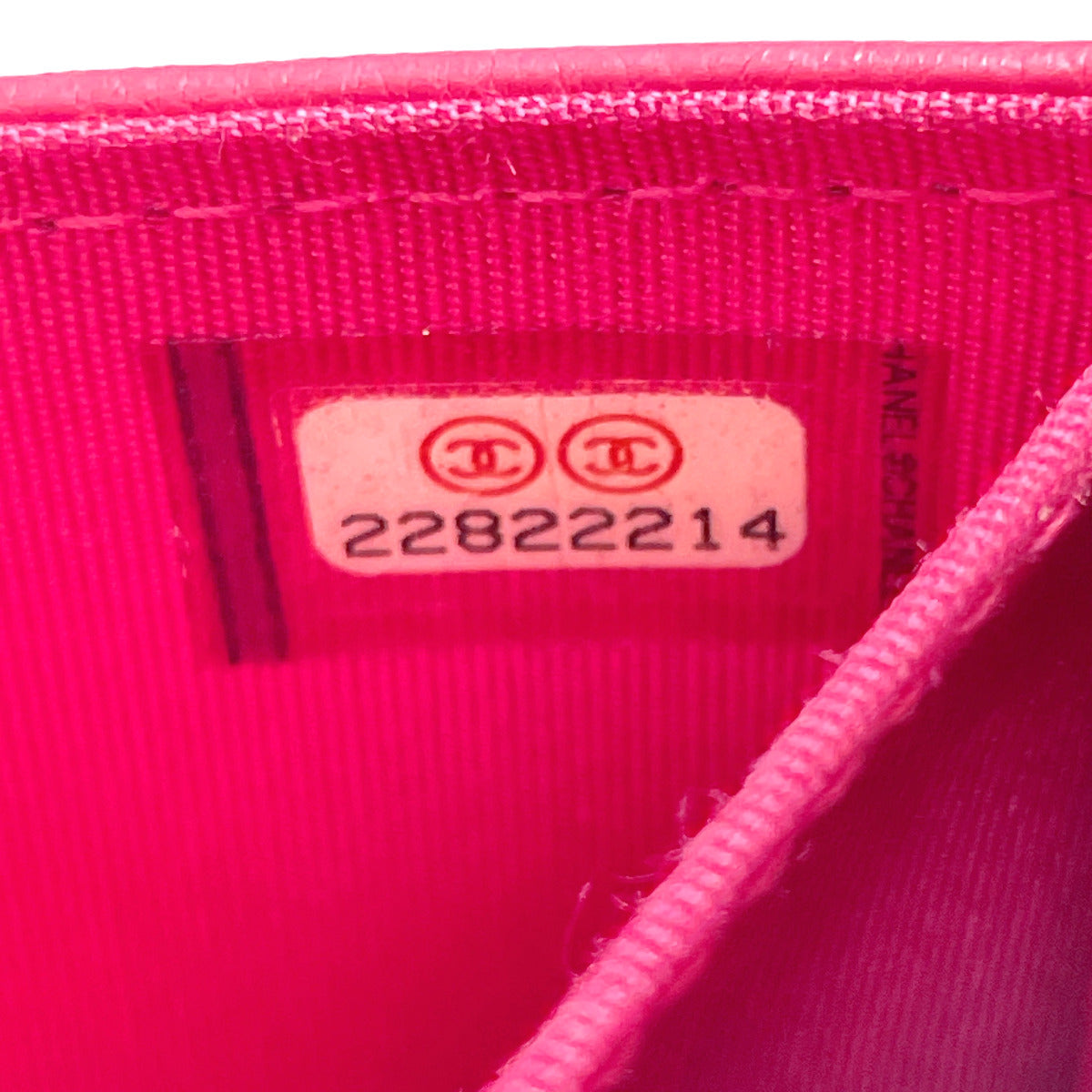CHANEL Card Case leather pink COCO Mark Coin case Women Used Authentic