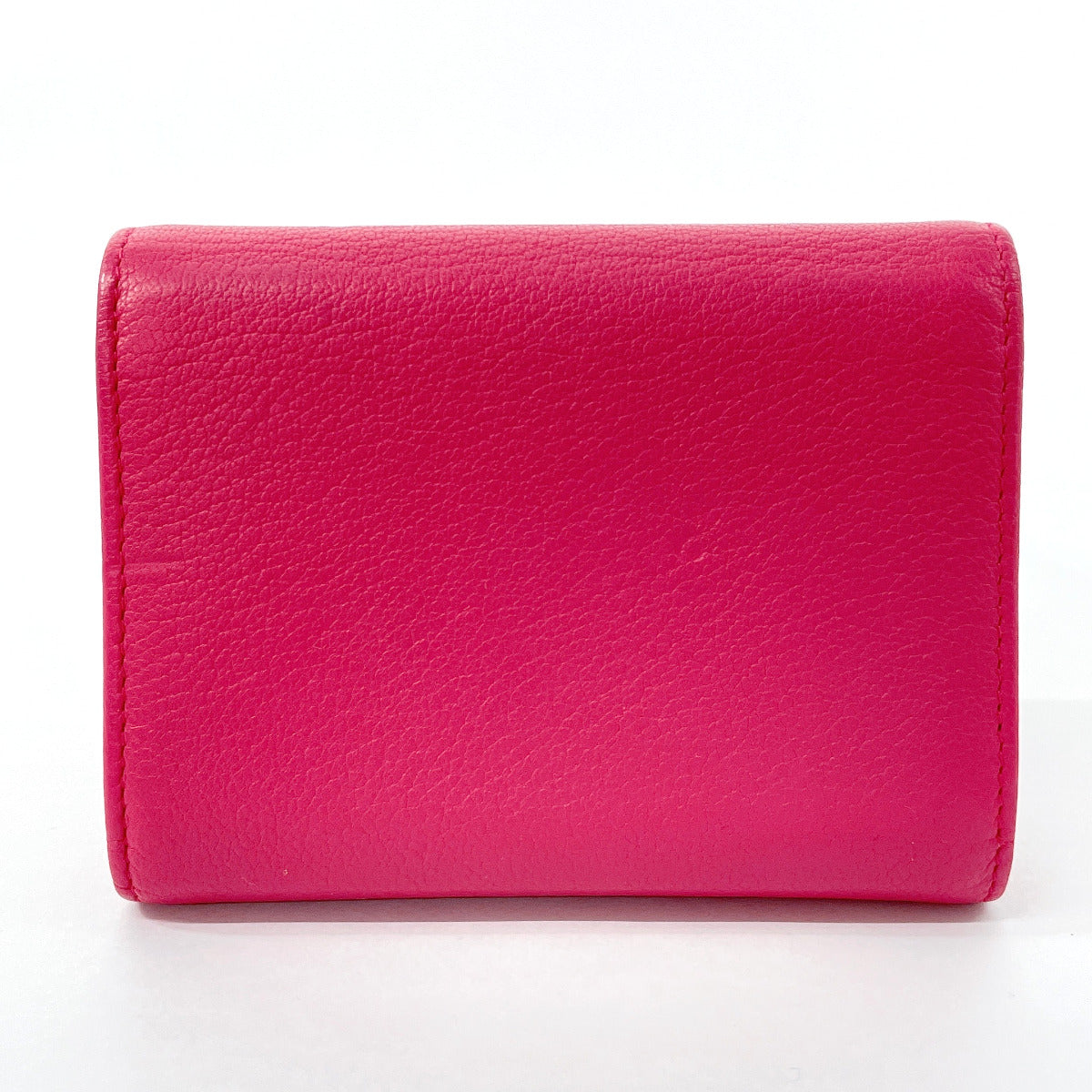 CHANEL Card Case leather pink COCO Mark Coin case Women Used Authentic