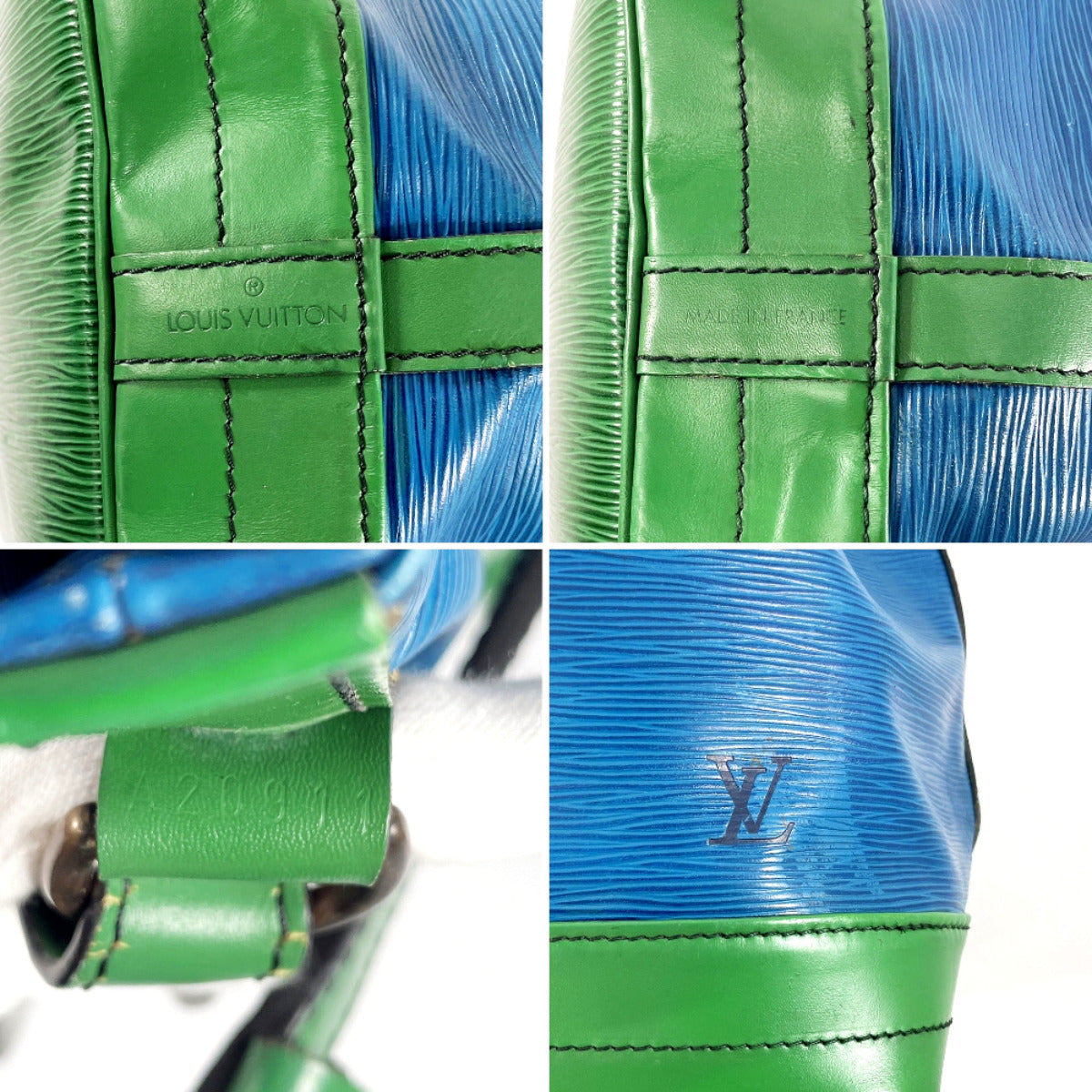 LOUIS VUITTON Shoulder Bag M44044 Epi Leather blue Noe