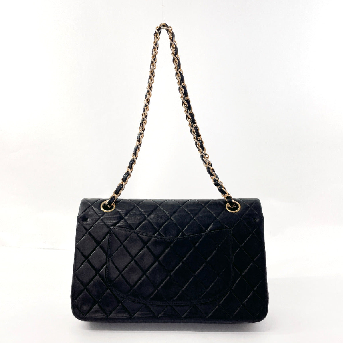 CHANEL Shoulder Bag lambskin black ChainShoulder Matrasse