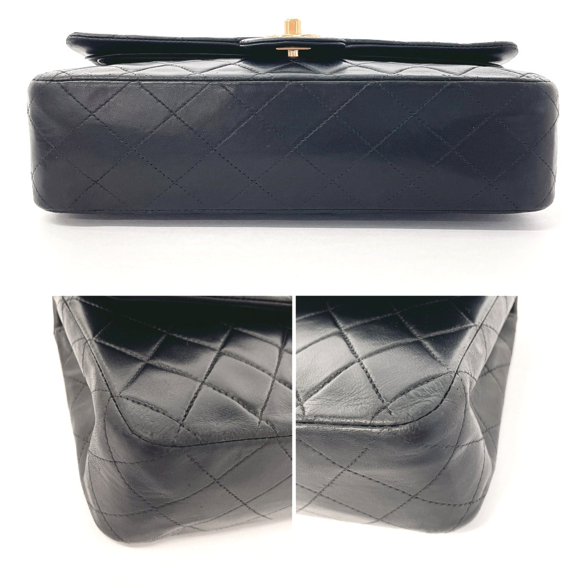CHANEL Shoulder Bag lambskin black ChainShoulder Matrasse