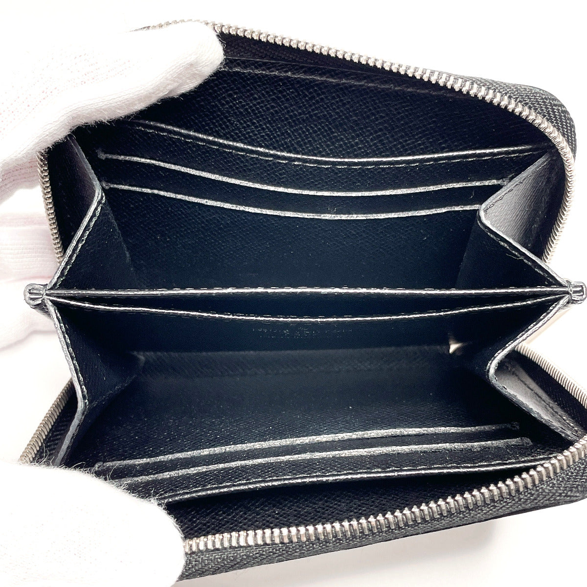 LOUIS VUITTON Coin case ‚l60152 Epi Leather black Zippy coin purse unisex Used Authentic