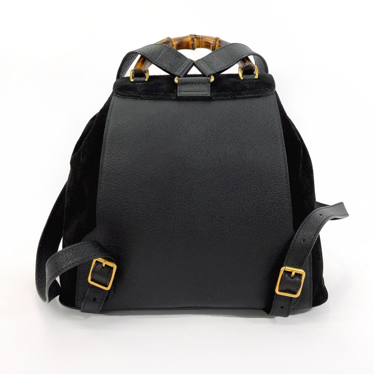 GUCCI Backpack 003・1998 Suede, Leather black Bamboo