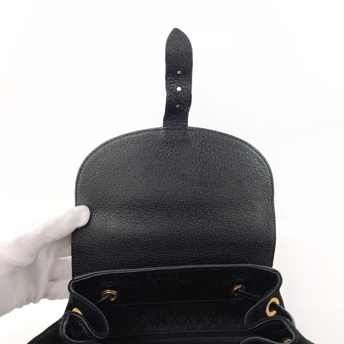 GUCCI Backpack 003・1998 Suede, Leather black Bamboo