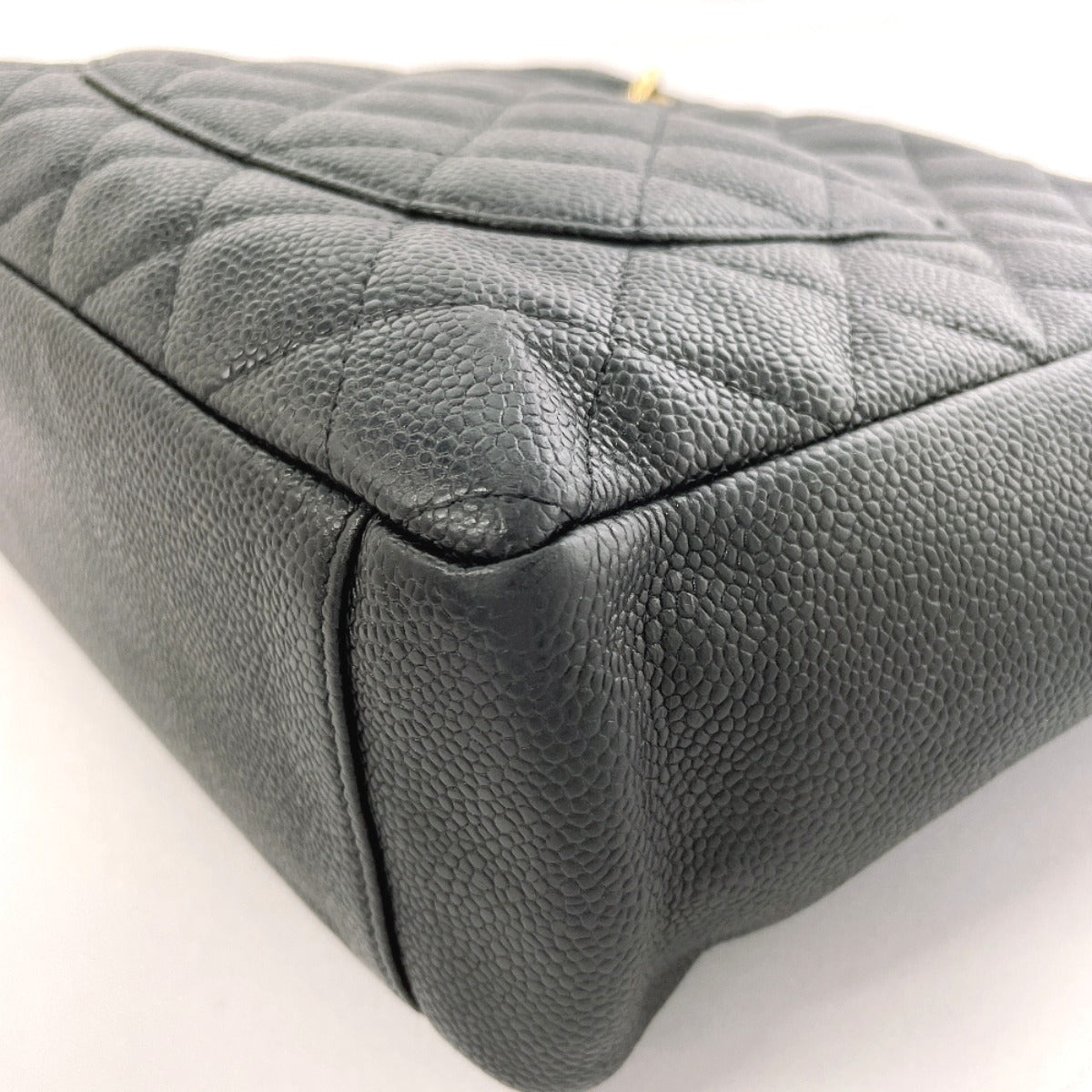 CHANEL Tote Bag Matt caviar skin black COCO Mark PST Matelasse