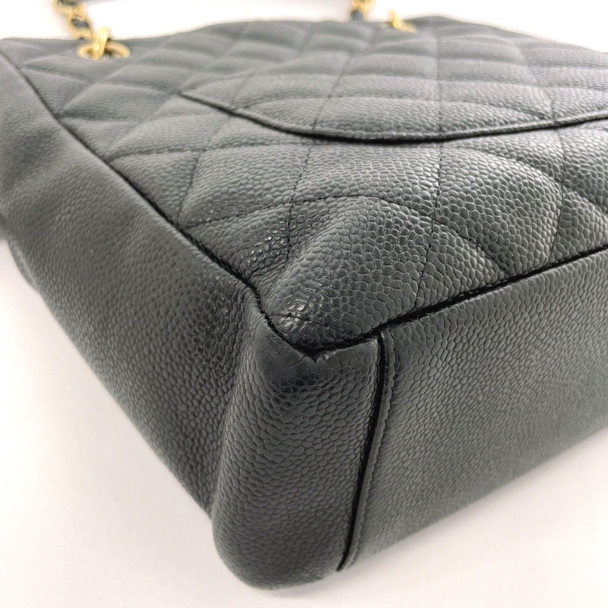 CHANEL Tote Bag Matt caviar skin black COCO Mark PST Matelasse