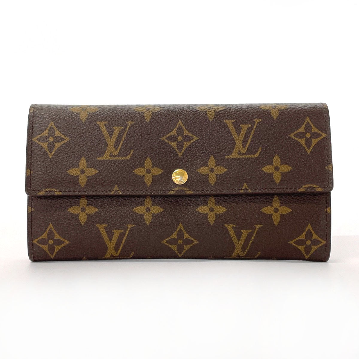 LOUIS VUITTON Long Wallet Purse M61734 Monogram canvas Brown Portefeuille Sarah