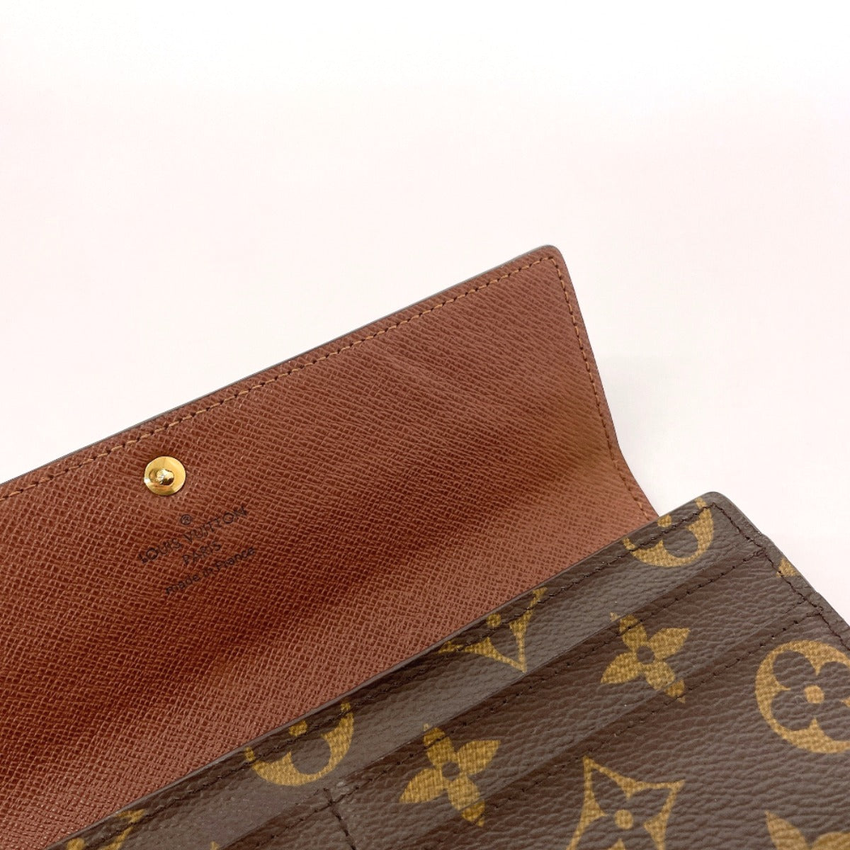 LOUIS VUITTON Long Wallet Purse M61734 Monogram canvas Brown Portefeuille Sarah