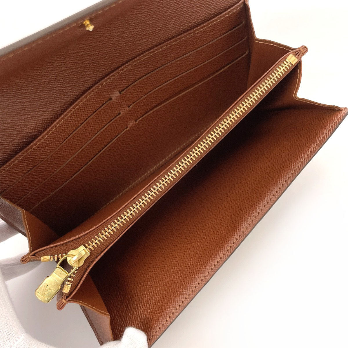 LOUIS VUITTON Long Wallet Purse M61734 Monogram canvas Brown Portefeuille Sarah