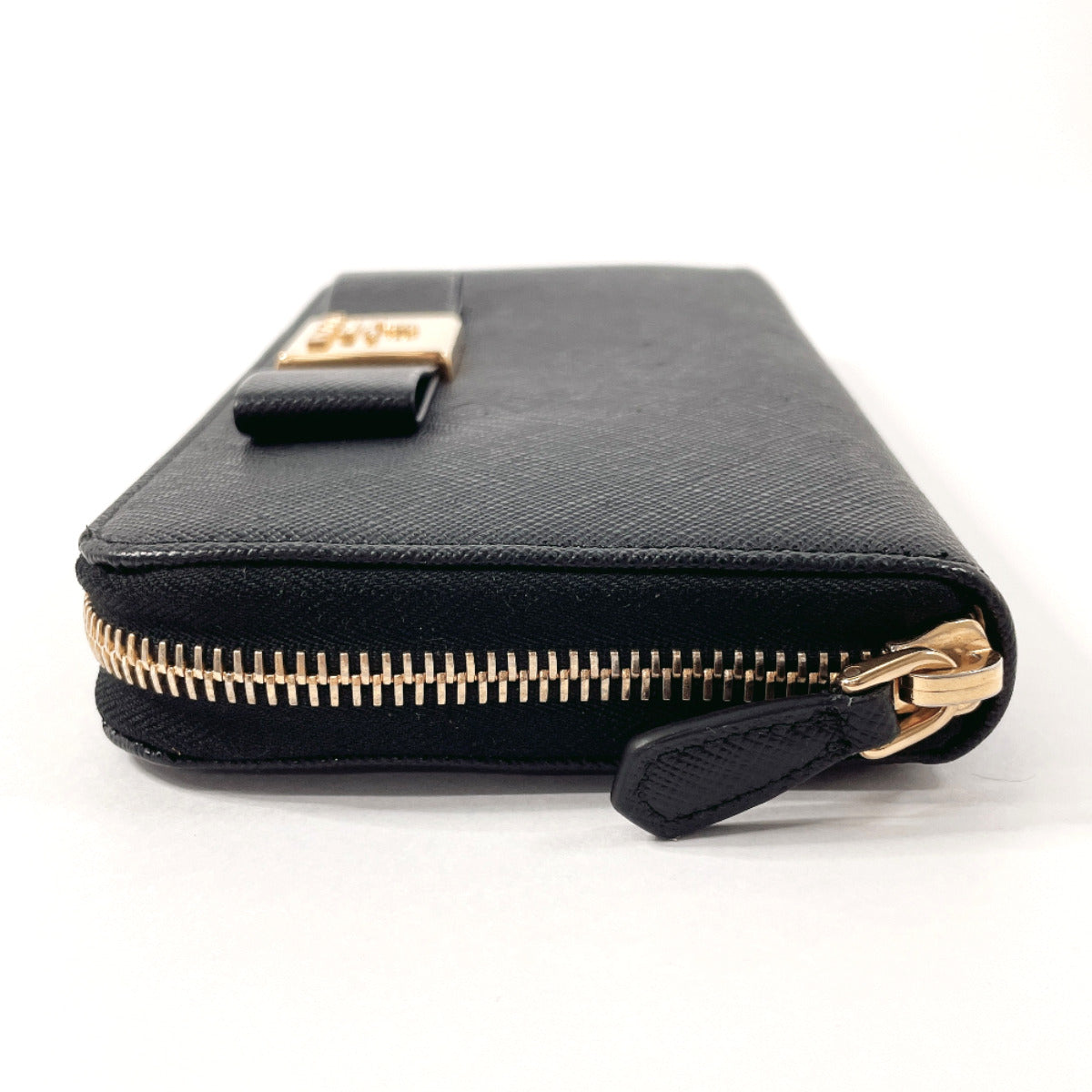 PRADA Long Wallet Purse Safiano leather black