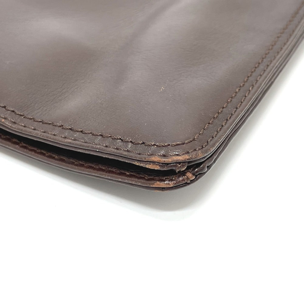CHANEL Shoulder Bag lambskin Brown logo Sacosh