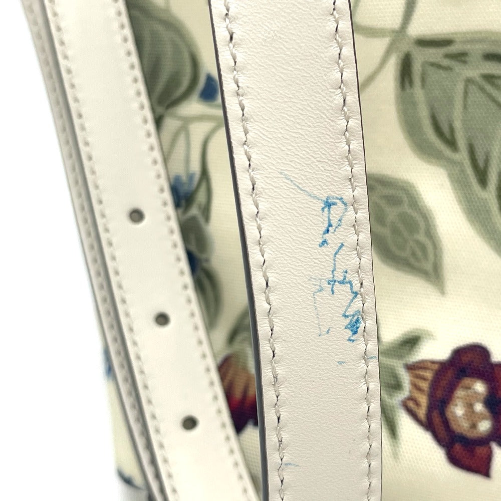 GUCCI Shoulder Bag 353437 Leather / PVC Ivoryx multicolor Flora floral pattern Kris knight