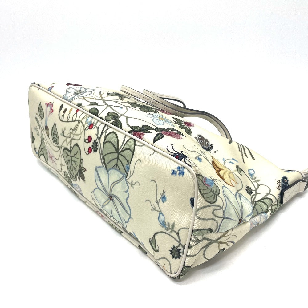GUCCI Shoulder Bag 353437 Leather / PVC Ivoryx multicolor Flora floral pattern Kris knight